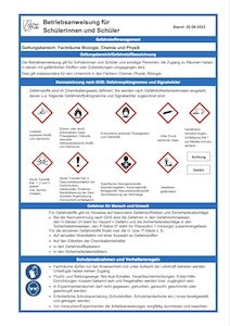 Betriebsanweisung Chemie
